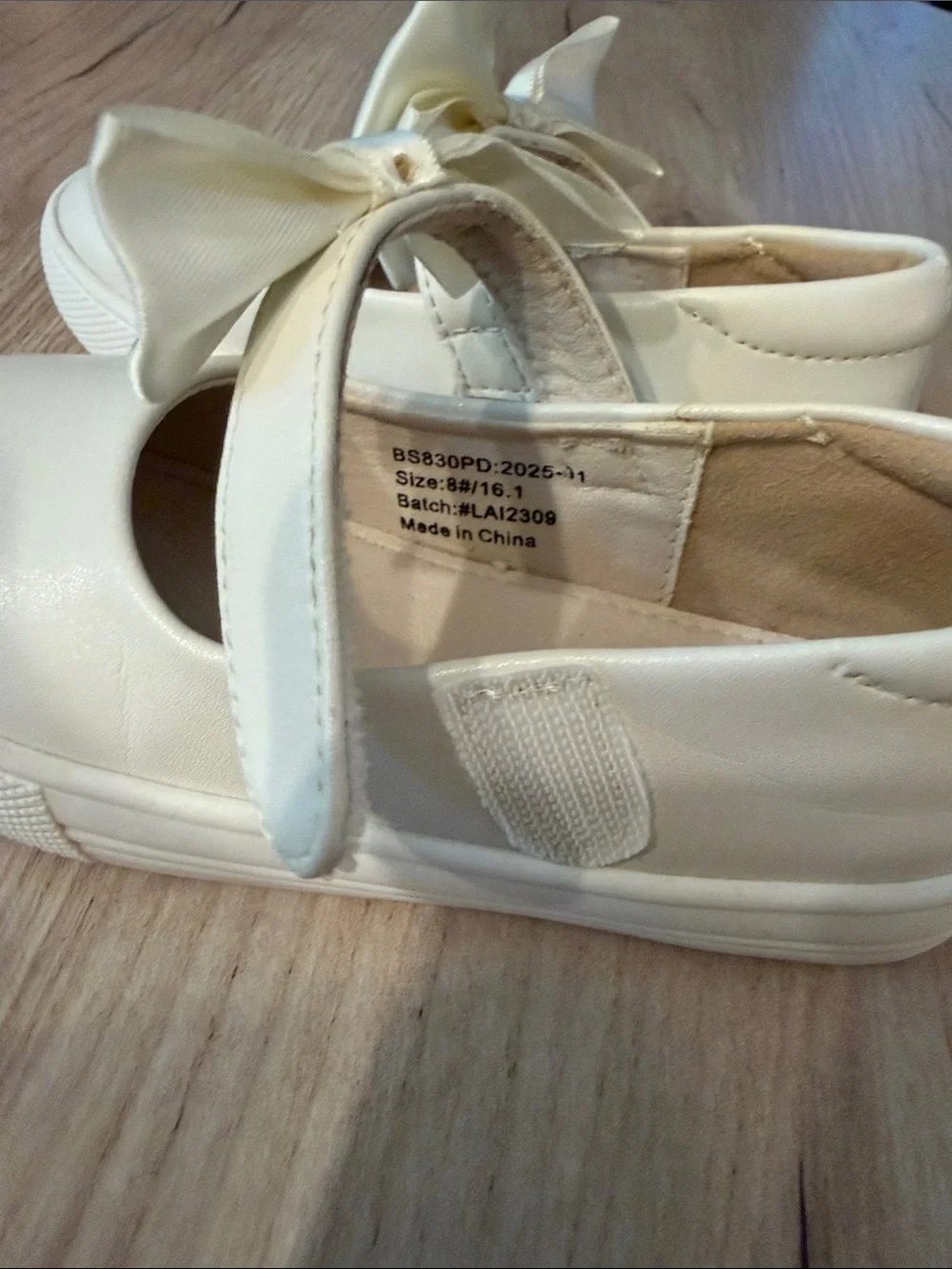 FELIX & FLORA GIRLS IVORY BOW MARY JANE DRESS SHOES TODDLER SIZE 8